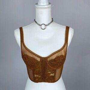 Urban Outfitters Elegant Brown Lace Bralette